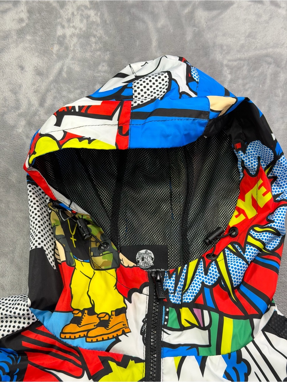 Kids Popeye Multicolor Comic-Print Hooded Zip Jacket Boy School L - Picture 5 of 12
